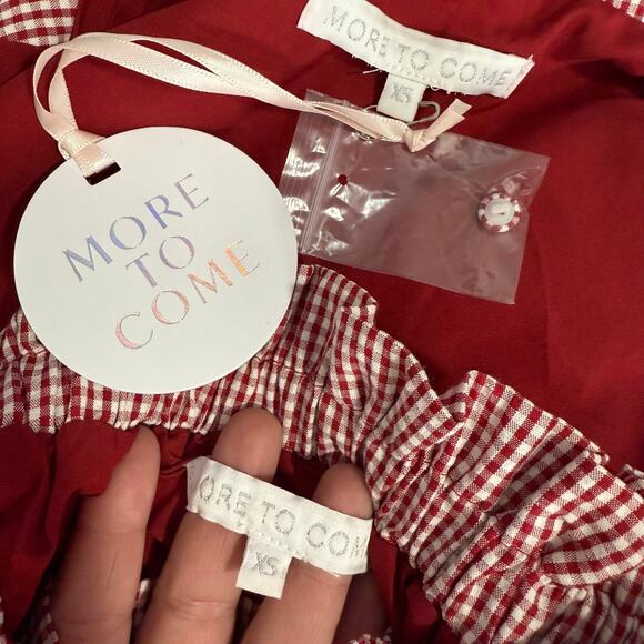 More To Come Kyla Short Set, Red Gingham, XS - Picture 4 of 5